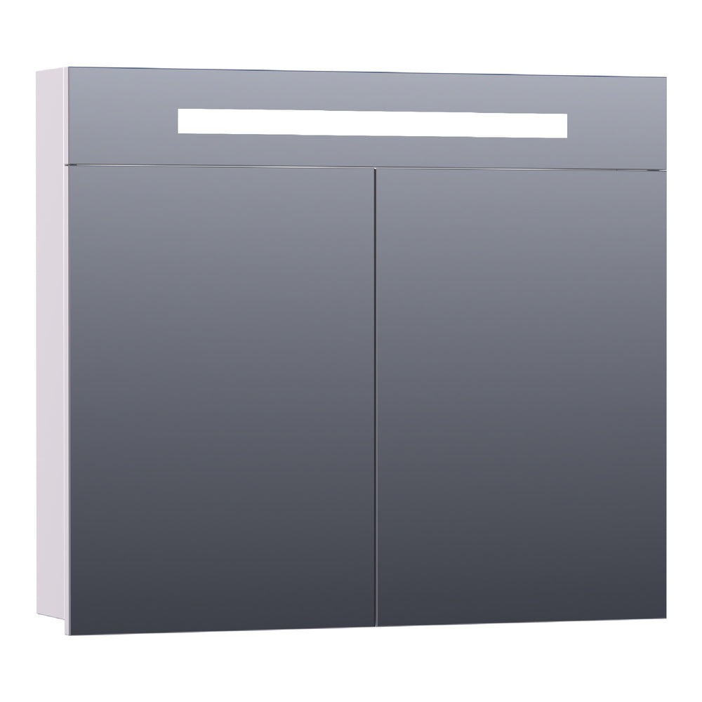 BRAUER Promise spiegelkast 80 met directe verlichting 2 enkelzijdige spiegeldeuren mat wit SK-PR80MW