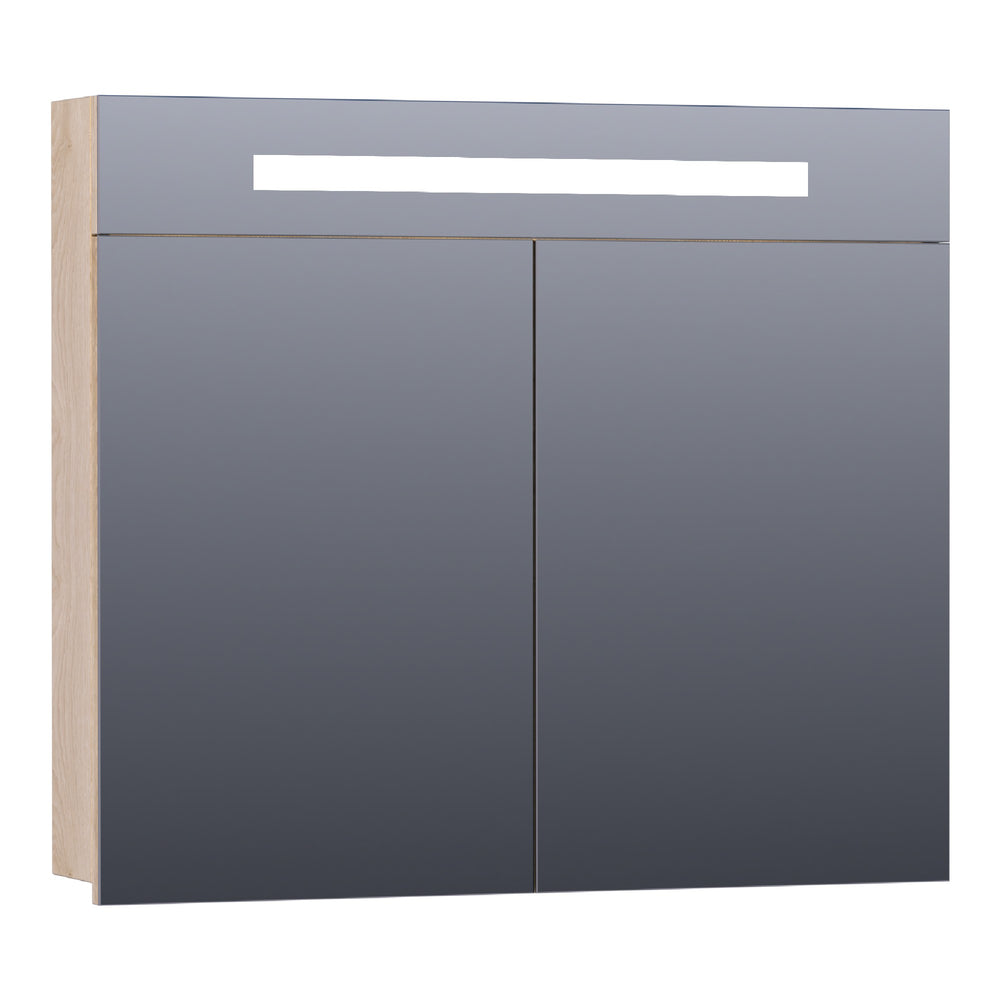 BRAUER Promise spiegelkast 80 met directe verlichting 2 enkelzijdige spiegeldeuren Sunlit SK-PR80SL