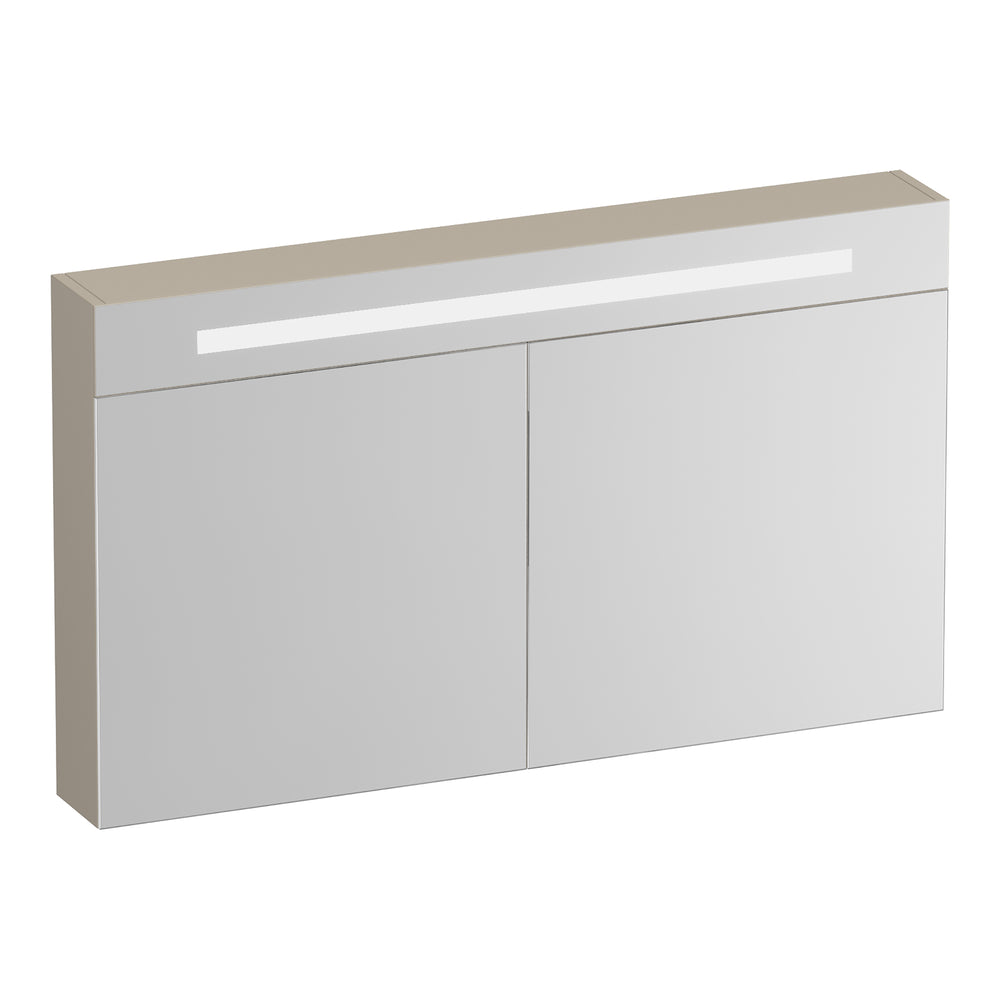 BRAUER Promise Deluxe spiegelkast 120 met verlichting 2 dubbelzijdige spiegeldeuren mat beige SK-PRD120MB