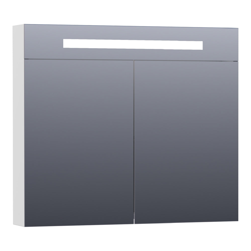BRAUER Promise Deluxe spiegelkast 120 met directe verlichting 2 dubbelzijdige spiegeldeuren mat wit SK-PRD120MW