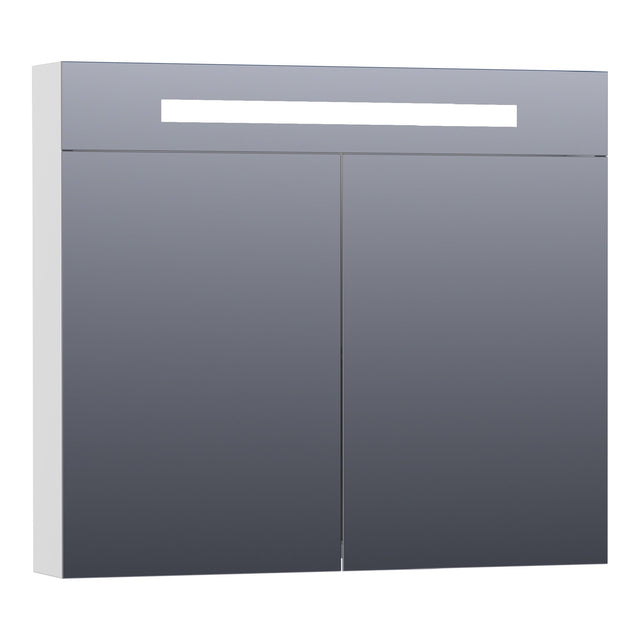 BRAUER Promise Deluxe spiegelkast 120 met directe verlichting 2 dubbelzijdige spiegeldeuren mat wit SK-PRD120MW