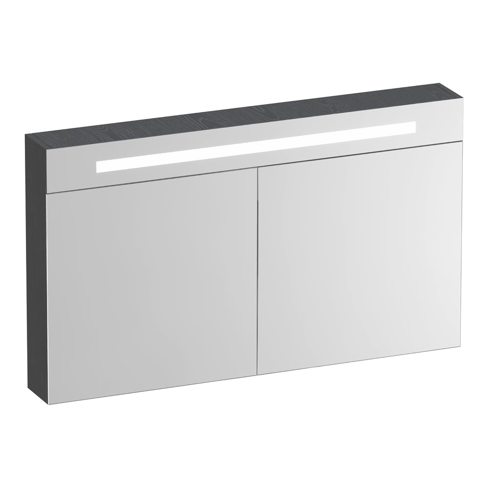 BRAUER Promise Deluxe spiegelkast 120 met verlichting 2 dubbelzijdige spiegeldeuren Timber Grey SK-PRD120TG