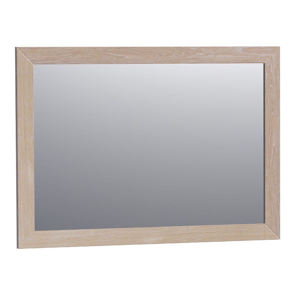 BRAUER Citrine spiegel 100 rechthoekig lamellen eiken wit frame SP-CI100RHLEW