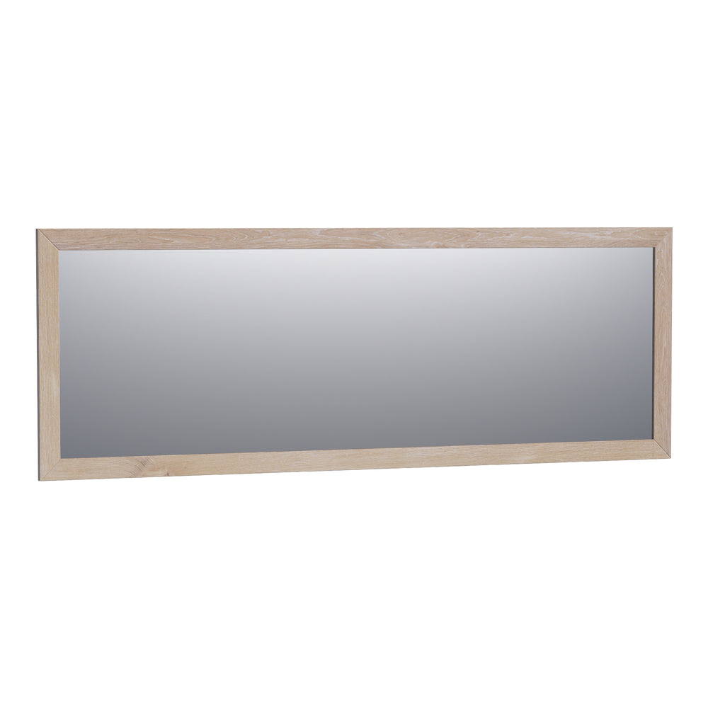 BRAUER Citrine spiegel 200 rechthoekig lamellen eiken wit frame SP-CI200RHLEW