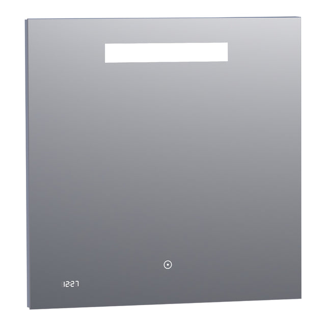 BRAUER Quartz spiegel 70 rechthoekig met klok en directe LED-verlichting met dimfunctie en touch-bediening SP-QU70RH