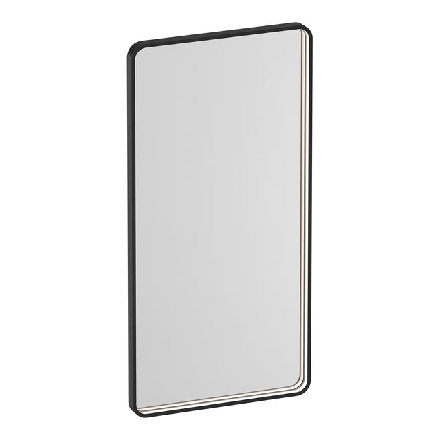 BRAUER Sapphire spiegel 100 rechthoekig afgerond mat zwart frame met directe LED-verlichting met dim- en kleurfunctie en afstandsbediening SP-SA100RAS