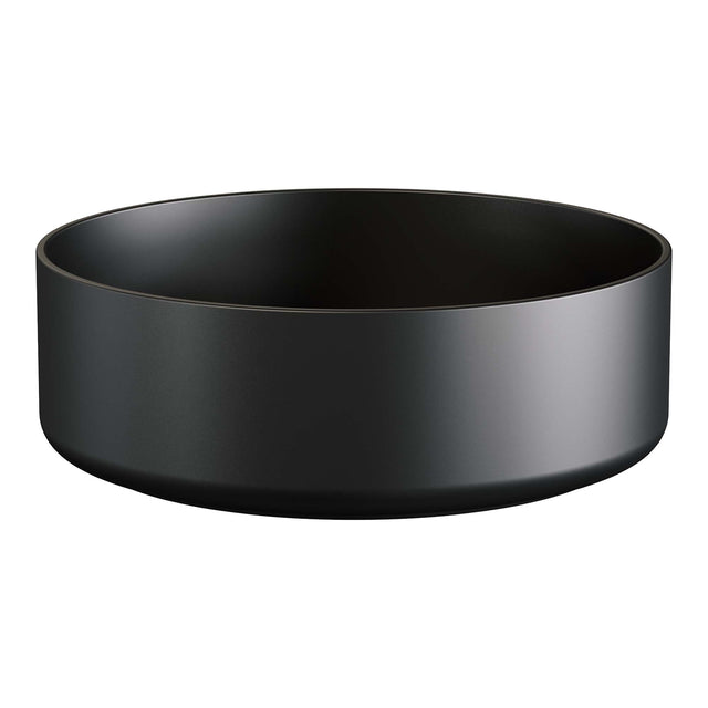 BRAUER Circle waskom 36 rond keramiek mat zwart en goud WK-CC36ROMZGO
