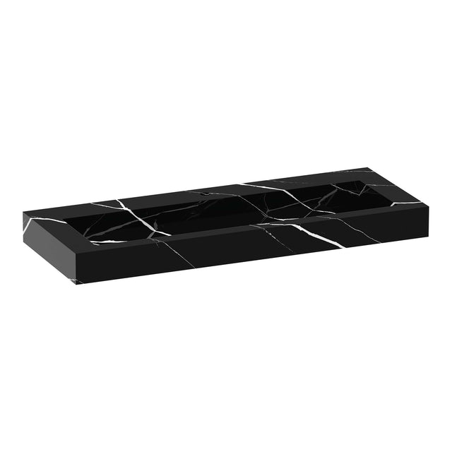 BRAUER Coral wastafel 120-1 met 1 spoelbak en 1 kraangat marmerlook Nero Marquina WT-CA120-11NM