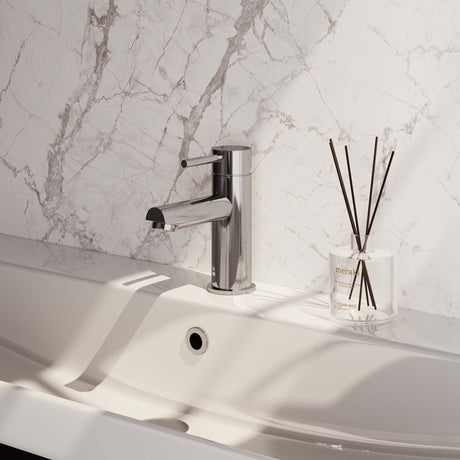 BRAUER Chrome Carving lage opbouw wastafelmengkraan model A chroom