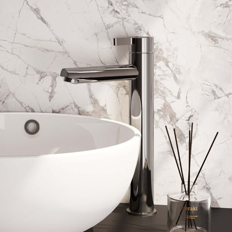 BRAUER Chrome Edition verhoogde opbouw wastafelmengkraan model E chroom