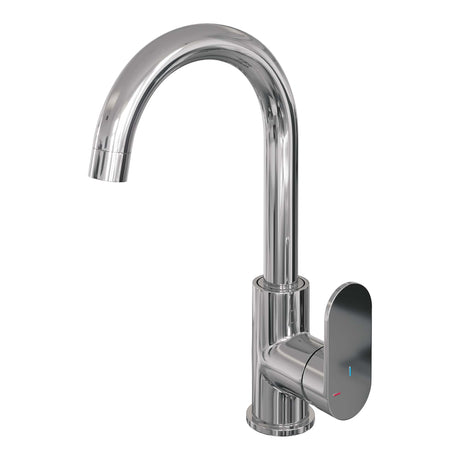 BRAUER Chrome Edition hoge opbouw wastafelmengkraan met draaibare ronde uitloop model C chroom