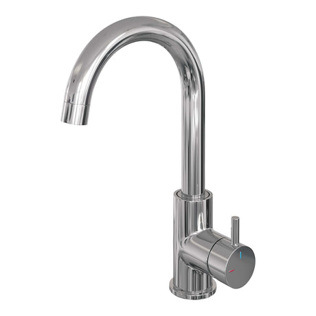 BRAUER Chrome Edition hoge opbouw wastafelmengkraan met draaibare ronde uitloop model B chroom