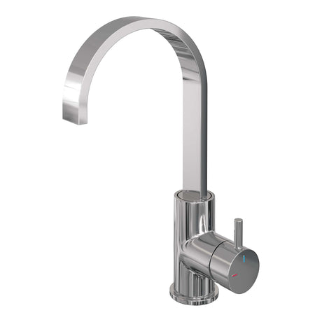 BRAUER Chrome Edition hoge opbouw wastafelmengkraan met draaibare platte uitloop model B chroom