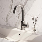 BRAUER Chrome Edition hoge opbouw wastafelmengkraan met draaibare platte uitloop model B chroom