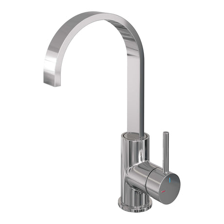 BRAUER Chrome Edition hoge opbouw wastafelmengkraan met draaibare platte uitloop model A chroom