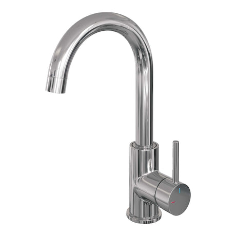 BRAUER Chrome Carving hoge opbouw wastafelmengkraan met draaibare ronde uitloop model A chroom