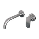 BRAUER Chrome Edition inbouw wastafelmengkraan met gebogen uitloop en rozetten model C1 chroom