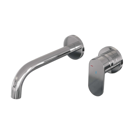 BRAUER Chrome Edition inbouw wastafelmengkraan met gebogen uitloop en rozetten model C1 chroom