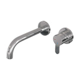 BRAUER Chrome Edition inbouw wastafelmengkraan met gebogen uitloop en rozetten model D1 chroom