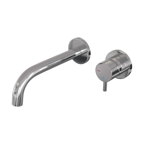 BRAUER Chrome Edition inbouw wastafelmengkraan met gebogen uitloop en rozetten model B1 chroom