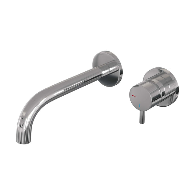 BRAUER Chrome Edition inbouw wastafelmengkraan met gebogen uitloop en rozetten model B1 chroom