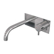 BRAUER Chrome Edition inbouw wastafelmengkraan met gebogen uitloop en afdekplaat model B1 chroom