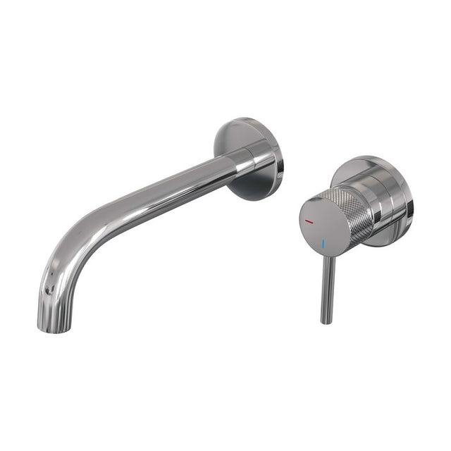 BRAUER Chrome Carving inbouw wastafelmengkraan met gebogen uitloop en rozetten model A1 chroom 5-CE-004-B6-65