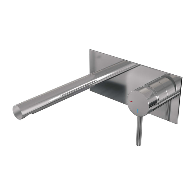BRAUER Chrome Edition inbouw wastafelmengkraan met rechte uitloop en afdekplaat model A1 chroom