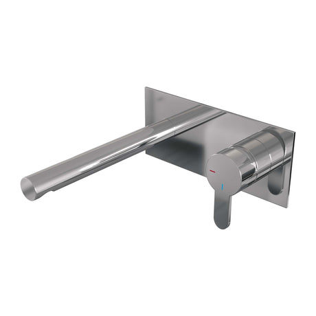 BRAUER Chrome Edition inbouw wastafelmengkraan met rechte uitloop en afdekplaat model D1 chroom