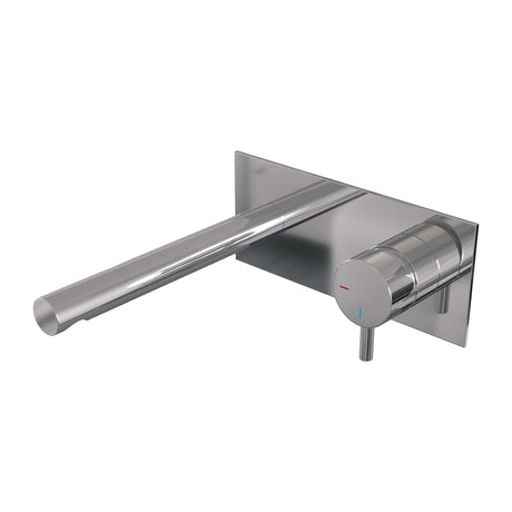 BRAUER Chrome Edition inbouw wastafelmengkraan met rechte uitloop en afdekplaat model B1 chroom