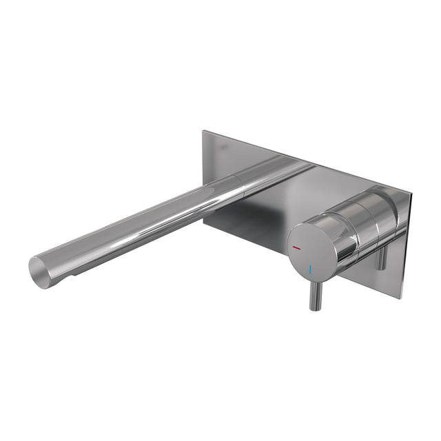 BRAUER Chrome Edition inbouw wastafelmengkraan met rechte uitloop en afdekplaat model B1 chroom