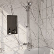 BRAUER Chrome Edition opbouw baddouche thermostaatkraan SET 02 met glijstang en 3-standen handdouche en doucheslang chroom