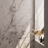 BRAUER Chrome Edition opbouw douche thermostaatkraan SET 01 met glijstang en staaf handdouche en doucheslang chroom