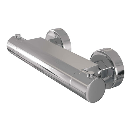 BRAUER Chrome Edition opbouw douche thermostaatkraan SET 01 met glijstang en staaf handdouche en doucheslang chroom