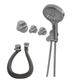 BRAUER Chrome Edition thermostatische inbouw badkraan SET 02 met badvulcombinatie en 3-standen handdouche en doucheslang en wandaansluitbocht chroom