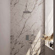 BRAUER Chrome Edition thermostatische inbouw regendouche 3-weg omstelling SET 28 met 30 cm douchekop en gebogen muurarm en staaf handdouche en doucheslang en wandaansluitbocht chroom