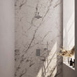 BRAUER Chrome Edition thermostatische inbouw regendouche 3-weg omstelling SET 25 met 20 cm douchekop en rechte muurarm en staaf handdouche en doucheslang en wandaansluitbocht chroom