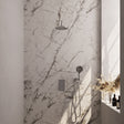 BRAUER Chrome Edition thermostatische inbouw regendouche 3-weg omstelling SET 33 met 20 cm douchekop en gebogen muurarm en 3-standen handdouche en doucheslang en wandaansluitbocht chroom