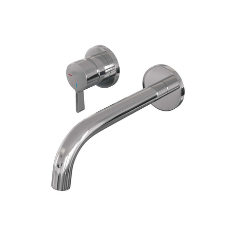 BRAUER Chrome Edition inbouw wastafelmengkraan met gebogen uitloop en rozetten model E2 chroom