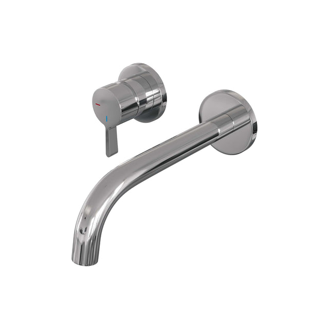 BRAUER Chrome Edition inbouw wastafelmengkraan met gebogen uitloop en rozetten model E2 chroom