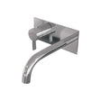 BRAUER Chrome Edition inbouw wastafelmengkraan met gebogen uitloop en afdekplaat model E2 chroom
