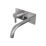 BRAUER Chrome Edition inbouw wastafelmengkraan met gebogen uitloop en afdekplaat model E2 chroom