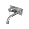 BRAUER Chrome Edition inbouw wastafelmengkraan met gebogen uitloop en afdekplaat model A2 chroom