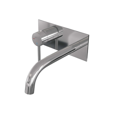 BRAUER Chrome Edition inbouw wastafelmengkraan met gebogen uitloop en afdekplaat model A2 chroom