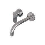 BRAUER Chrome Edition inbouw wastafelmengkraan met gebogen uitloop en rozetten model C2 chroom
