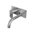 BRAUER Chrome Edition inbouw wastafelmengkraan met gebogen uitloop en afdekplaat model C2 chroom