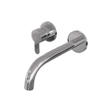BRAUER Chrome Edition inbouw wastafelmengkraan met gebogen uitloop en rozetten model D2 chroom