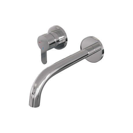 BRAUER Chrome Edition inbouw wastafelmengkraan met gebogen uitloop en rozetten model D2 chroom