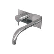 BRAUER Chrome Edition inbouw wastafelmengkraan met gebogen uitloop en afdekplaat model B2 chroom