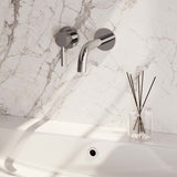 BRAUER Chrome Carving inbouw wastafelmengkraan met gebogen uitloop en rozetten model A2 chroom 5-CE-083-B6-65